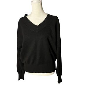Philosophy Black V-Neck Sweater